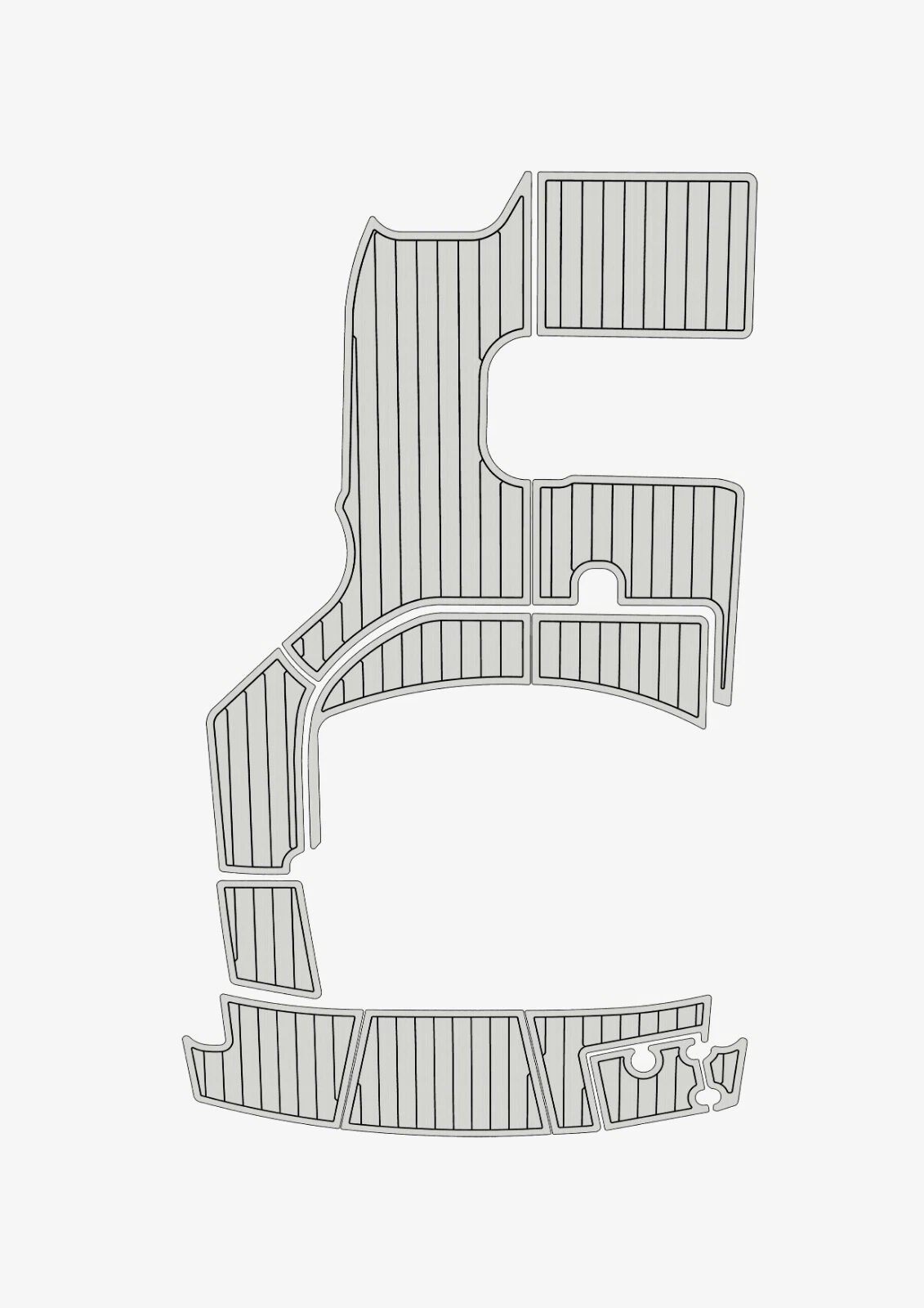 1 Kit EVA Foam Teak Mat Floor 6mm 2018-2020 Crownline 264 Cockpit swim platform (2) 1 Kit EVA Foam Teak Mat Floor 6mm 2018-2020 Crownline 264 Cockpit