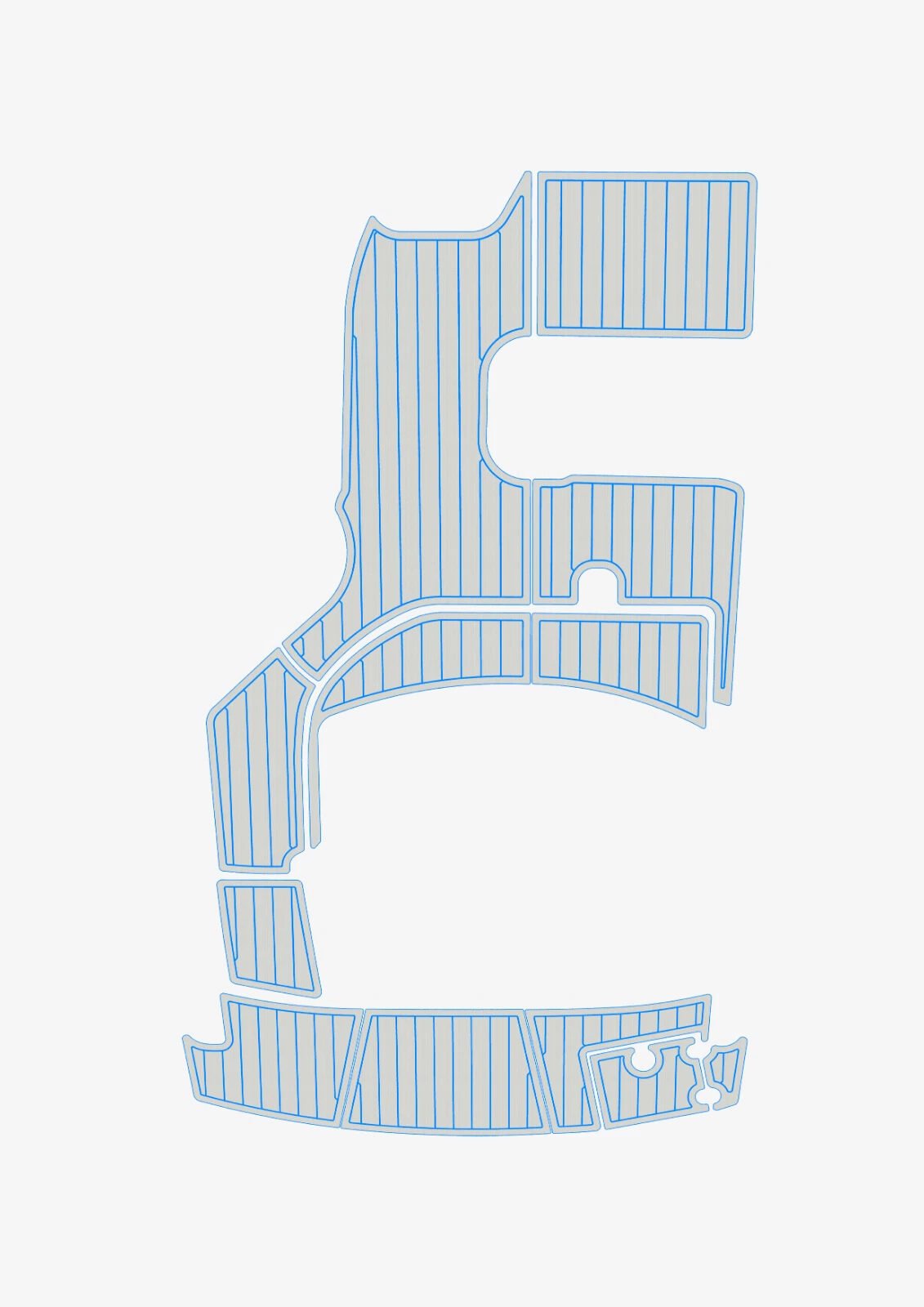 1 Kit EVA Foam Teak Mat Floor 6mm 2018-2020 Crownline 264 Cockpit swim platform (3) 1 Kit EVA Foam Teak Mat Floor 6mm 2018-2020 Crownline 264 Cockpit