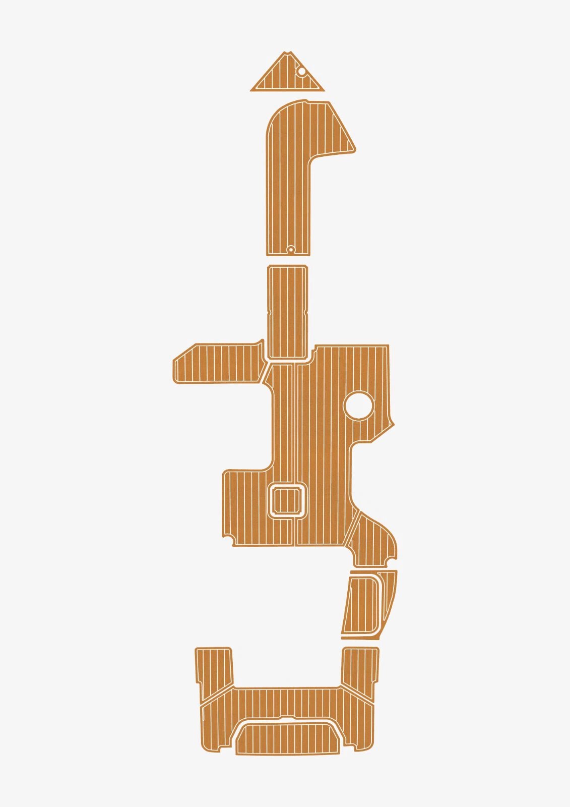 1 Kit EVA foam faux teak marine boat flooring 2016-2019 Cobalt R5 Anti-slip mat