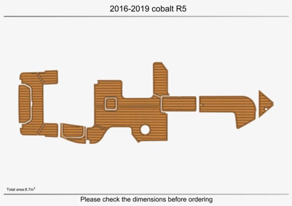 1 Kit EVA faux teak marine deck flooring 2016-2019 COBALT R5 Anti-slip mat Custom (2) 1 Kit EVA foam faux teak marine boat flooring 2016-2019 Cobalt R5 Anti-slip mat