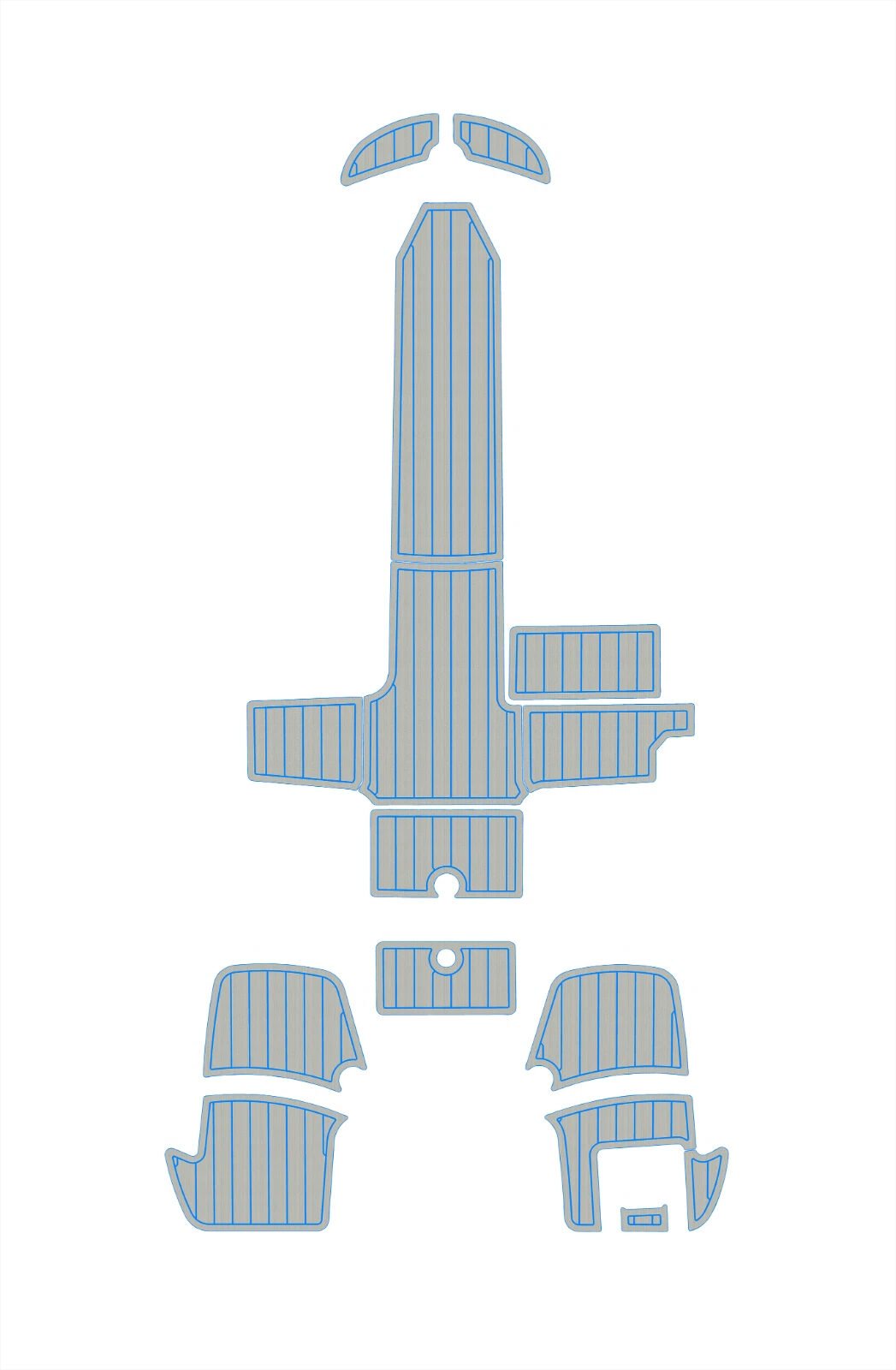 1 Kit EVA foam boat flooring 6mm 2020-2024 Bayliner M17 Cockpit swim platform