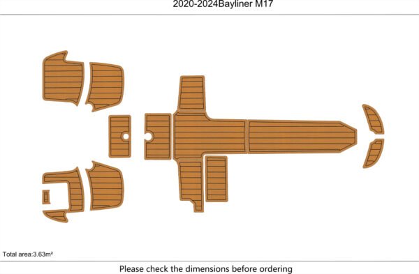 1 Kit EVA foam boat flooring 6mm 2020-2024 Bayliner M17 Cockpit swim platform (2) 1 Kit EVA foam boat flooring 6mm 2020-2024 Bayliner M17 Cockpit swim platform