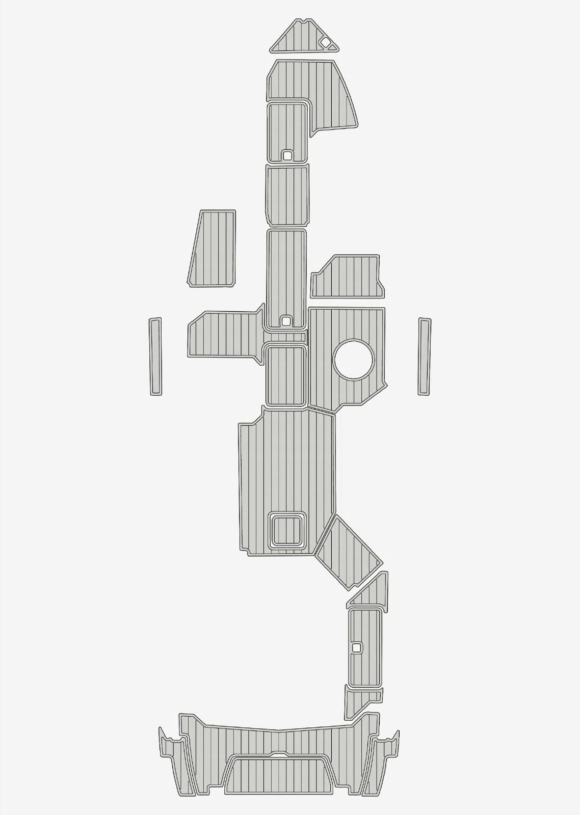 1 Kit EVA foam faux mat boat floor 6mm 2021-2024 Cobalt R8 Cockpit