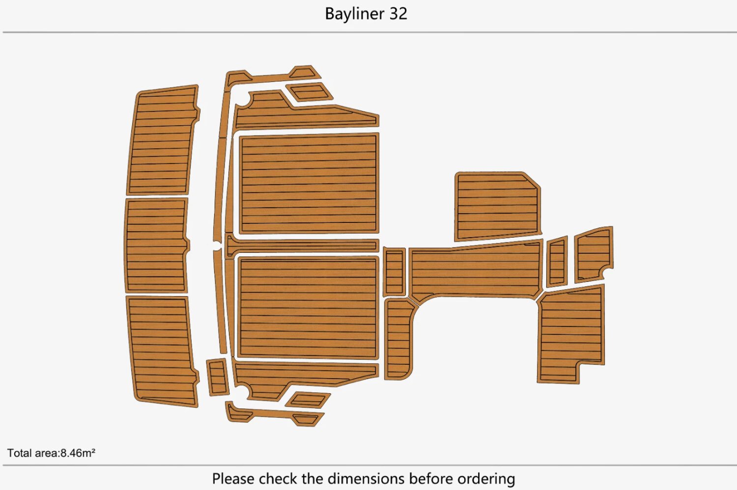 1 Kit EVA marine deck boat flooring Bayliner 32 Anti-slip mat (3) 1 Kit EVA marine deck boat flooring Bayliner 32 Anti-slip mat