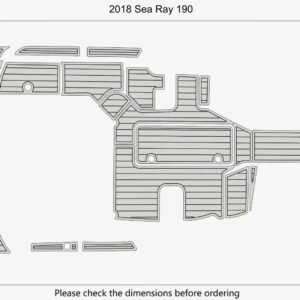 1Kit EVA Marine faux floor 6mm 2018 Sea Ray 190 Cockpit Swim platform (5) 1 Kit EVA foam boat floor marine-grade EVA foam 2018 Sea Ray 190