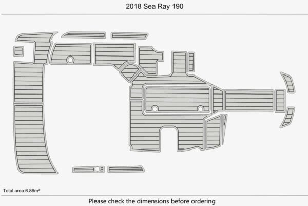 1Kit EVA Marine faux floor 6mm 2018 Sea Ray 190 Cockpit Swim platform (5) 1 Kit EVA foam boat floor marine-grade EVA foam 2018 Sea Ray 190