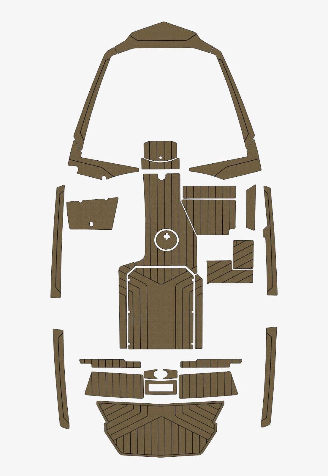 2022-2024 Malibu 21 LX Cockpit Swim platform bow 1_4_6mm EVA Foam faux floor (8) Marine EVA Foam Decking Flooring Kit 2022-2024 Malibu 21 LX Swim platform