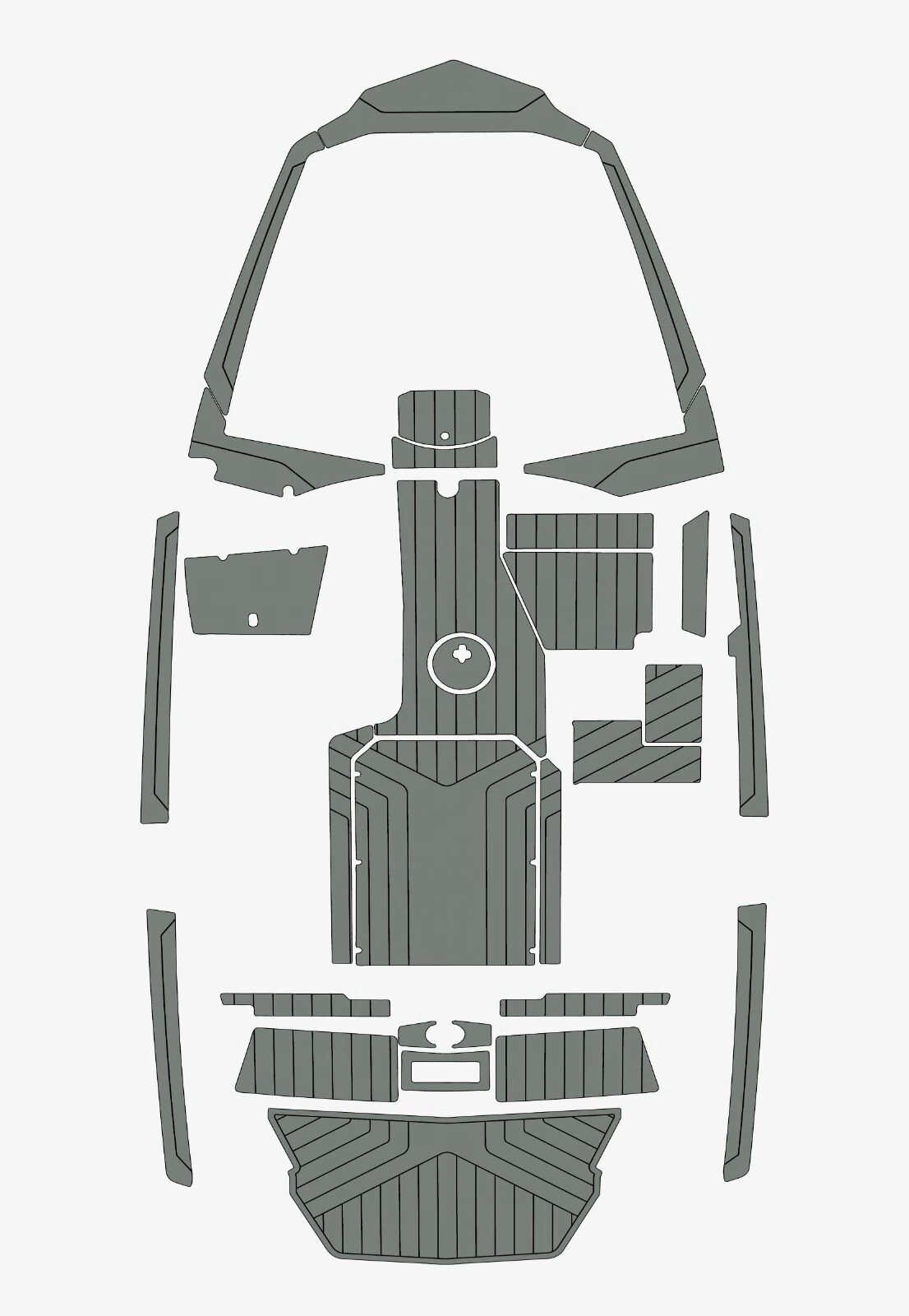2022-2024 Malibu 21 LX Cockpit Swim platform bow 1_4_6mm EVA Foam faux floor (9) Marine EVA Foam Decking Flooring Kit 2022-2024 Malibu 21 LX Swim platform