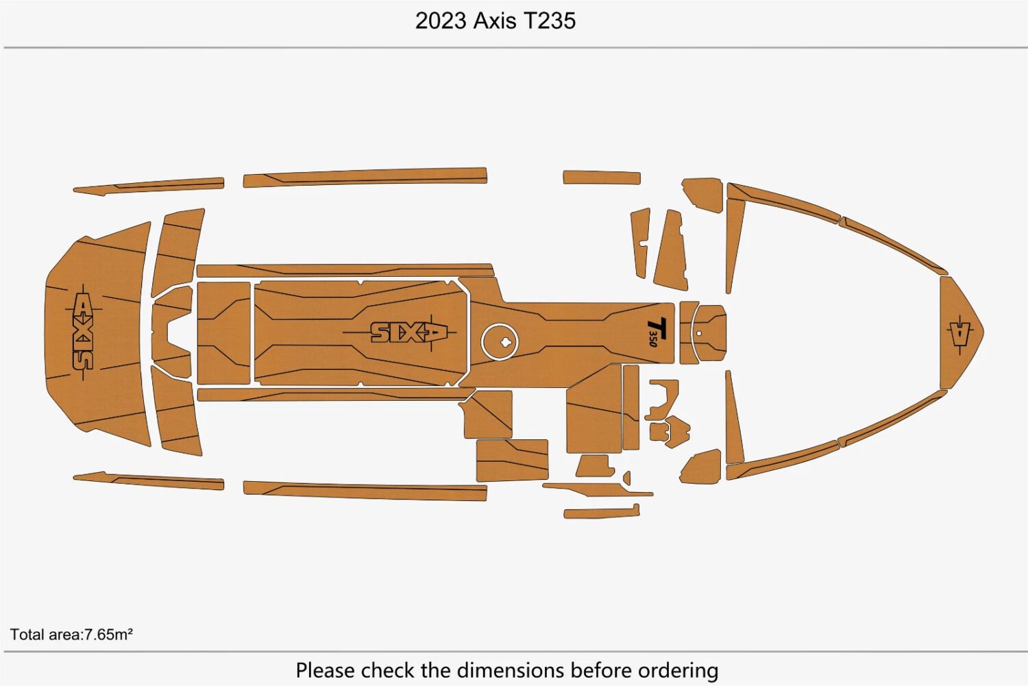 1 Kit Marine Deck EVA Foam Boat flooring 2023 Axis T235