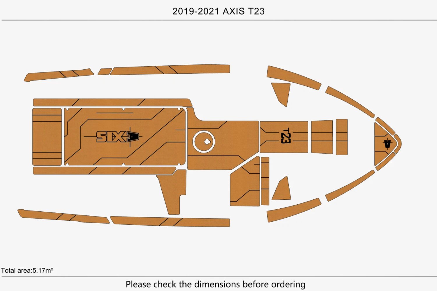 1 Kit EVA Foam Boat Flooring Marine Deck 2019-2021 AXIS T23