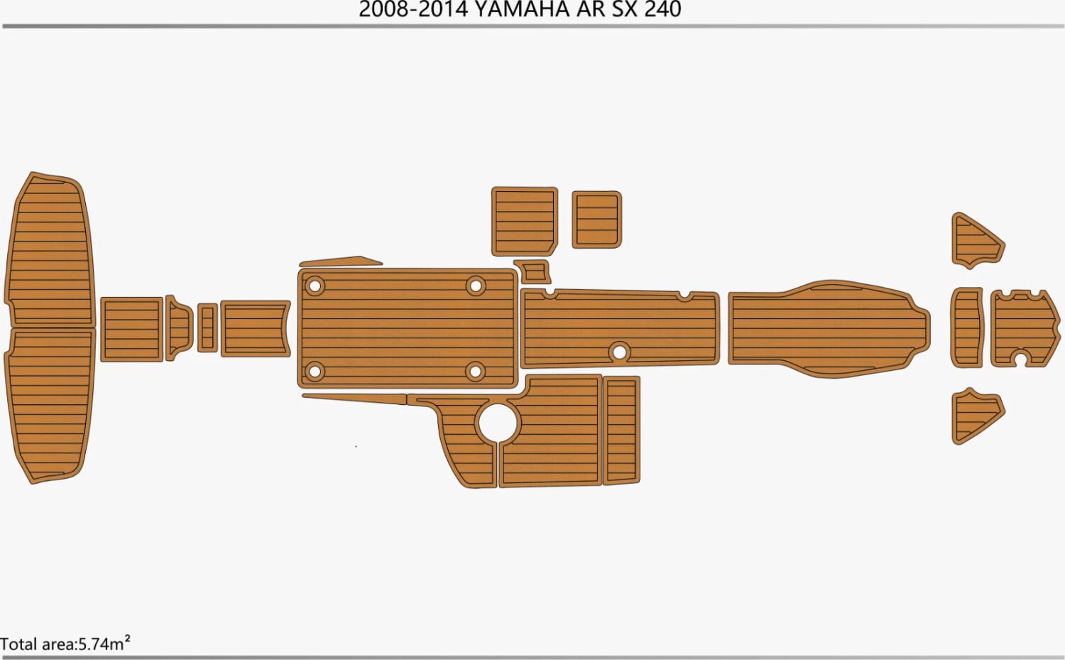 1 Kit EVA Foam Boat flooring Marine teak deck 2008-2014 Yamaha 242