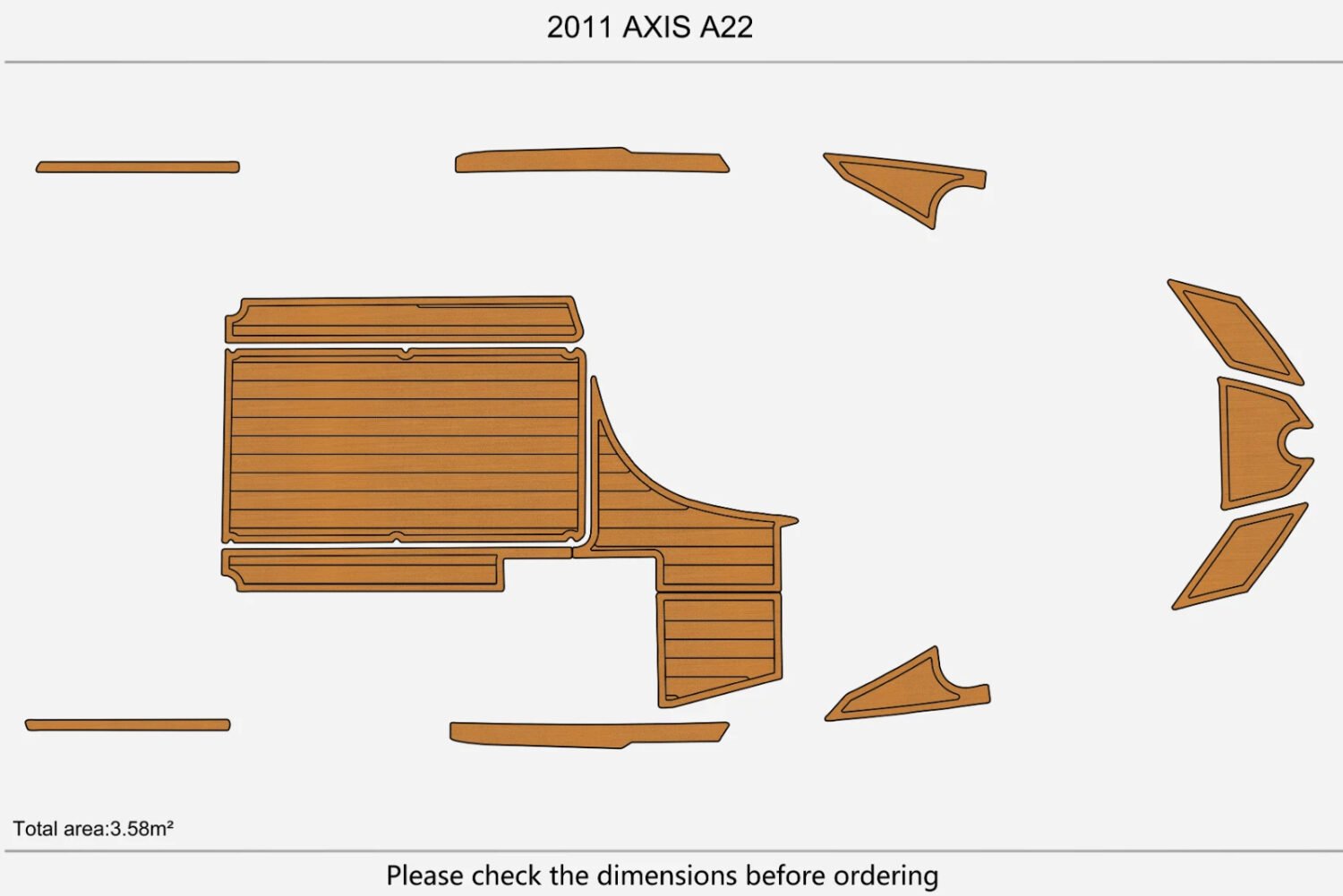 1 Kit EVA Foam Boat flooring Marine teak deck 2011 AXIS A22