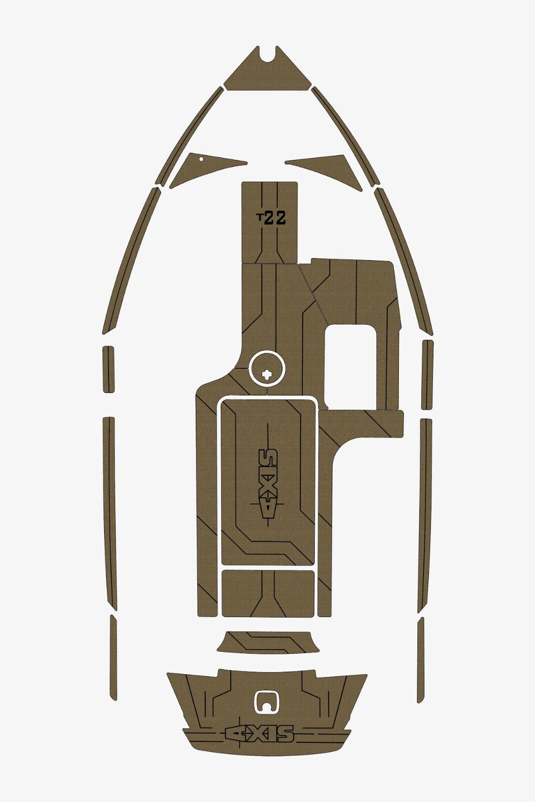 1 Kit EVA Foam Boat flooring Marine teak deck 2014-2017 AXIS T22