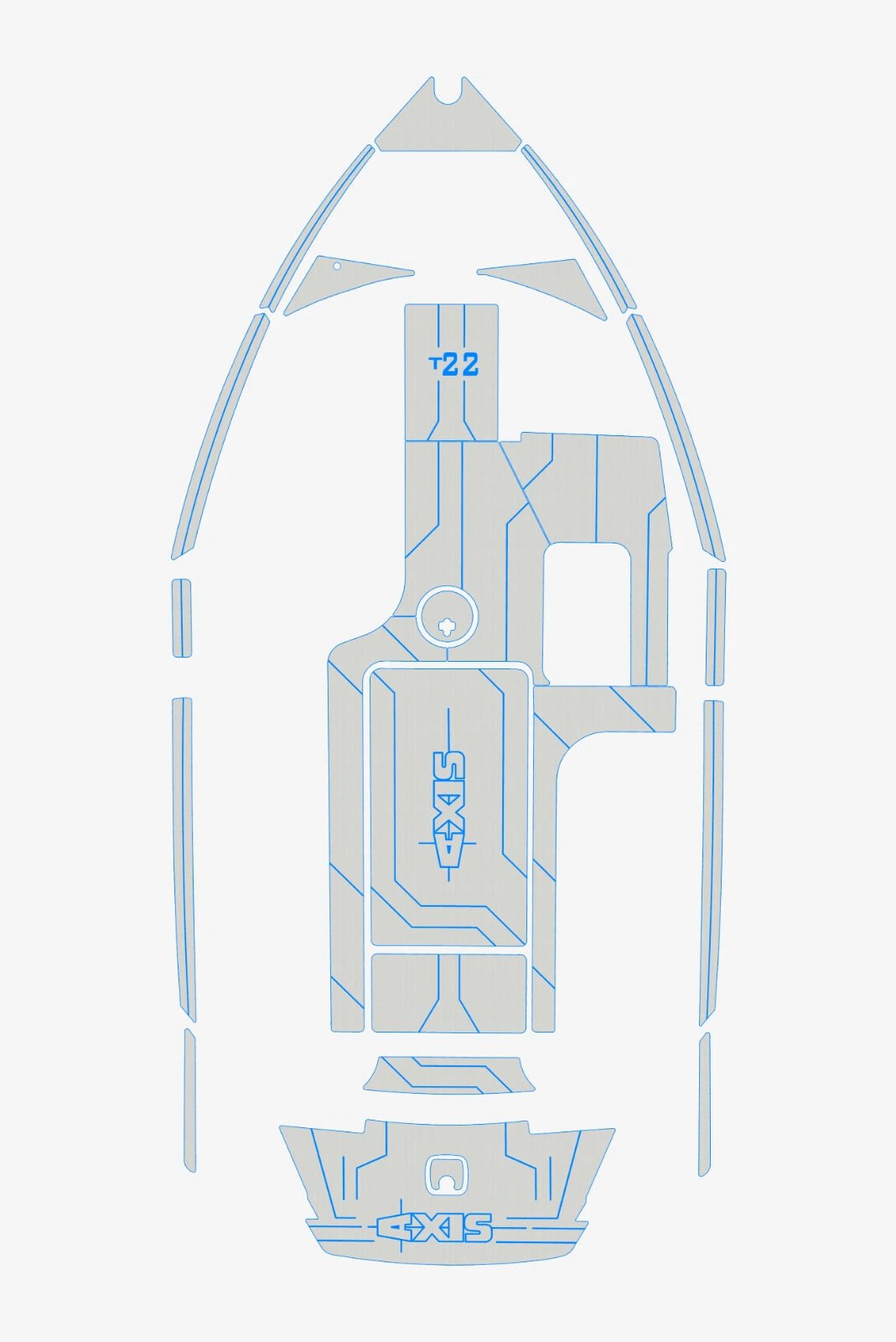 1 Kit EVA Foam Boat flooring Marine teak deck 2014-2017 AXIS T22
