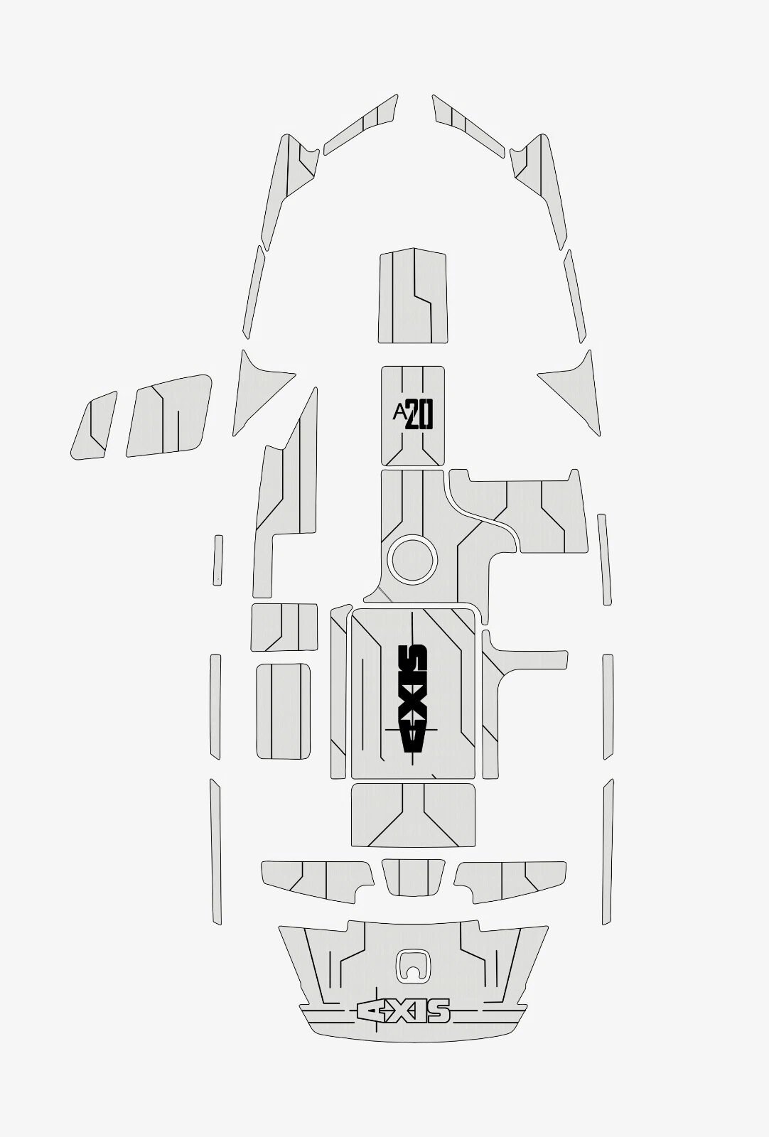 1 Kit EVA Foam Boat floor Marine teak deck 2016-2017 AXIS A20