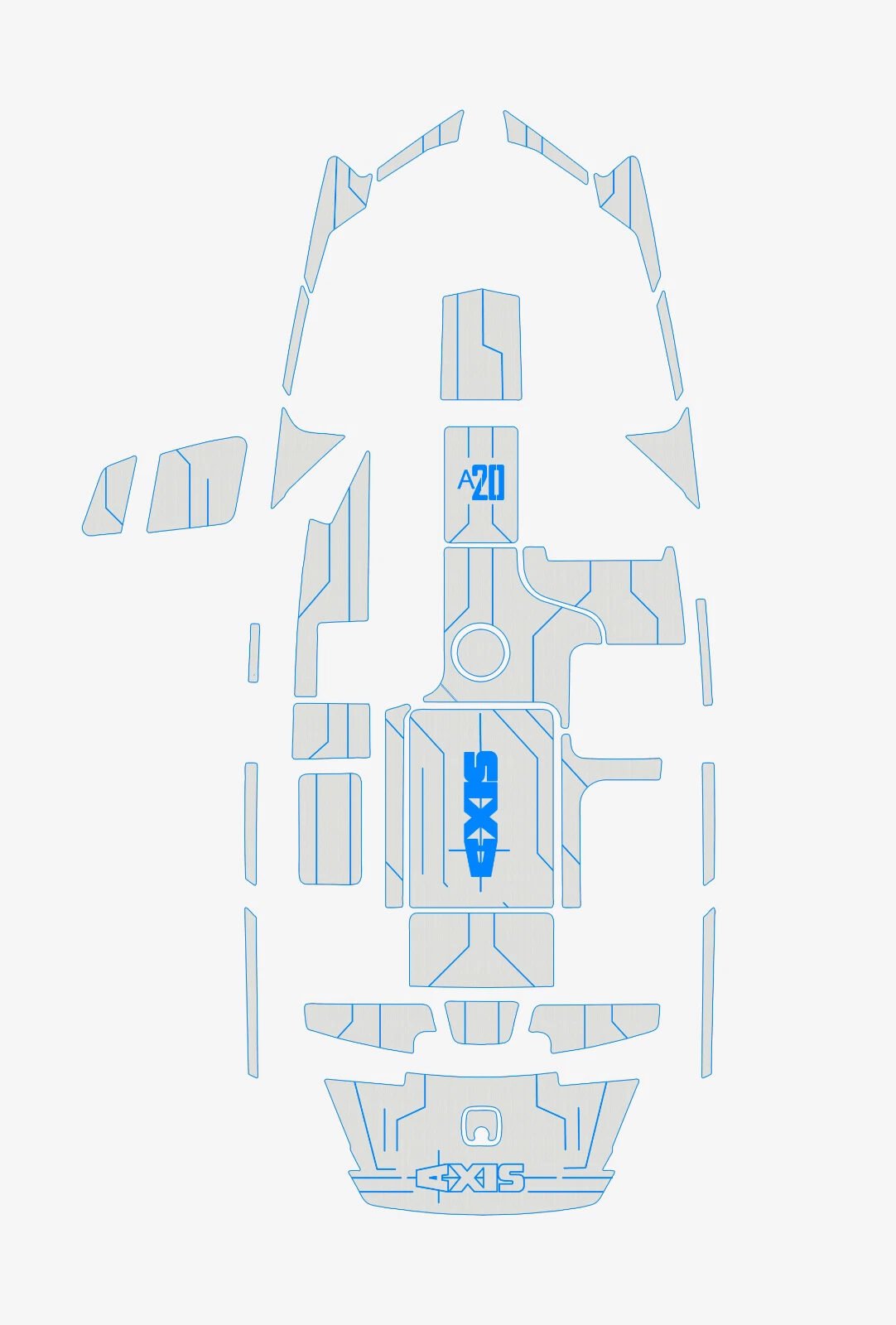 1 Kit EVA Foam Boat floor Marine teak deck 2016-2017 AXIS A20