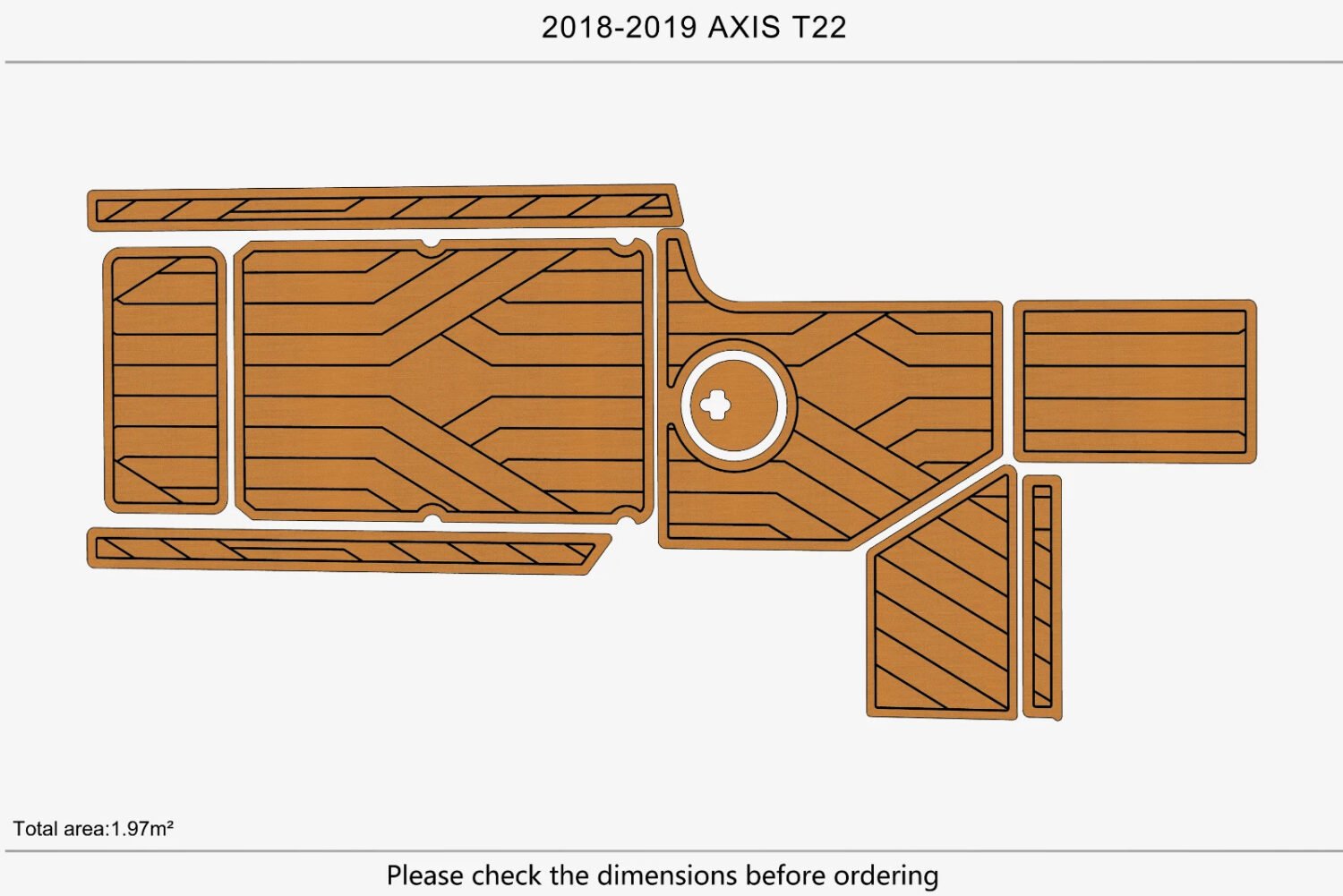 1 Kit EVA Foam Boat flooring Marine deck 2018-2019 Axis T22