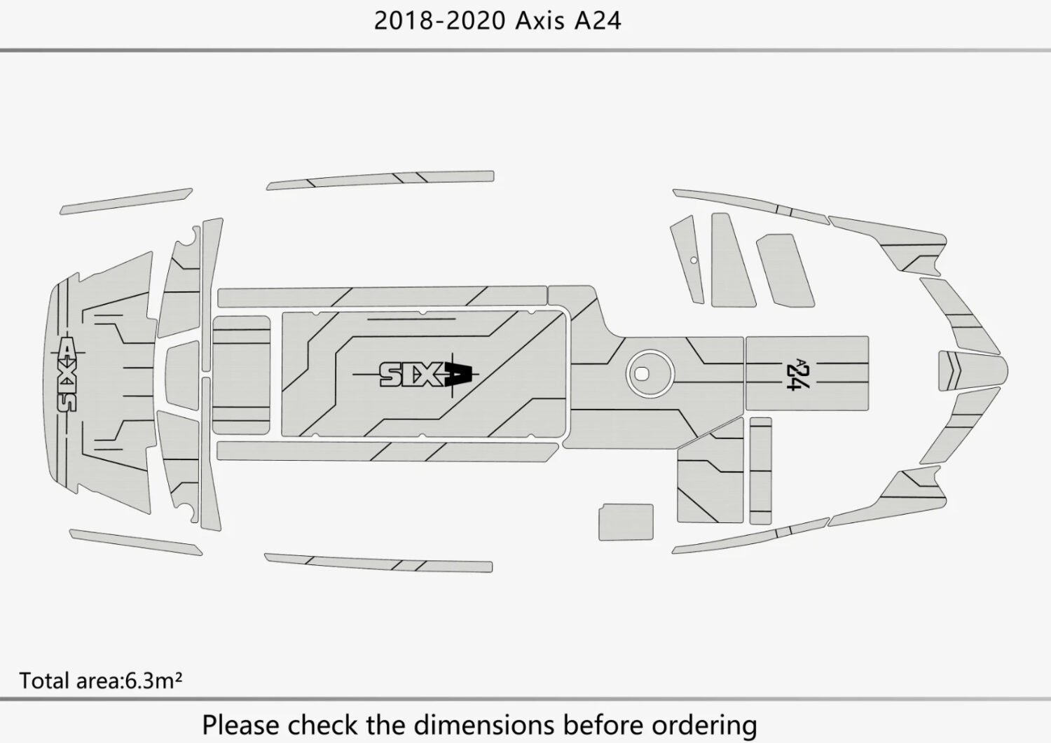 1 Kit EVA Foam Boat flooring Marine deck 2018-2020 AIXS A24