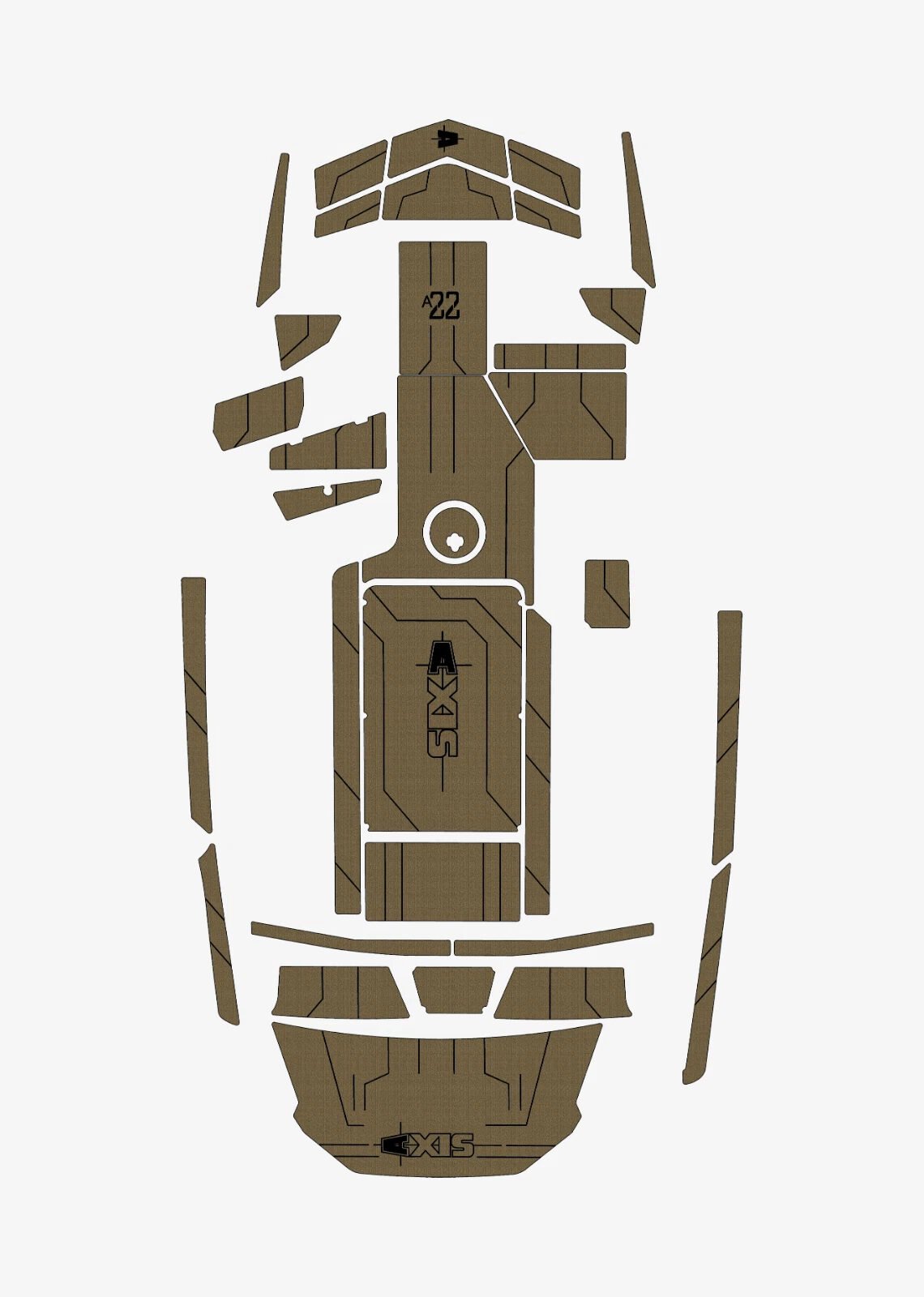 1 Kit EVA Foam Boat flooring Marine teak deck 2019 AXIS A22