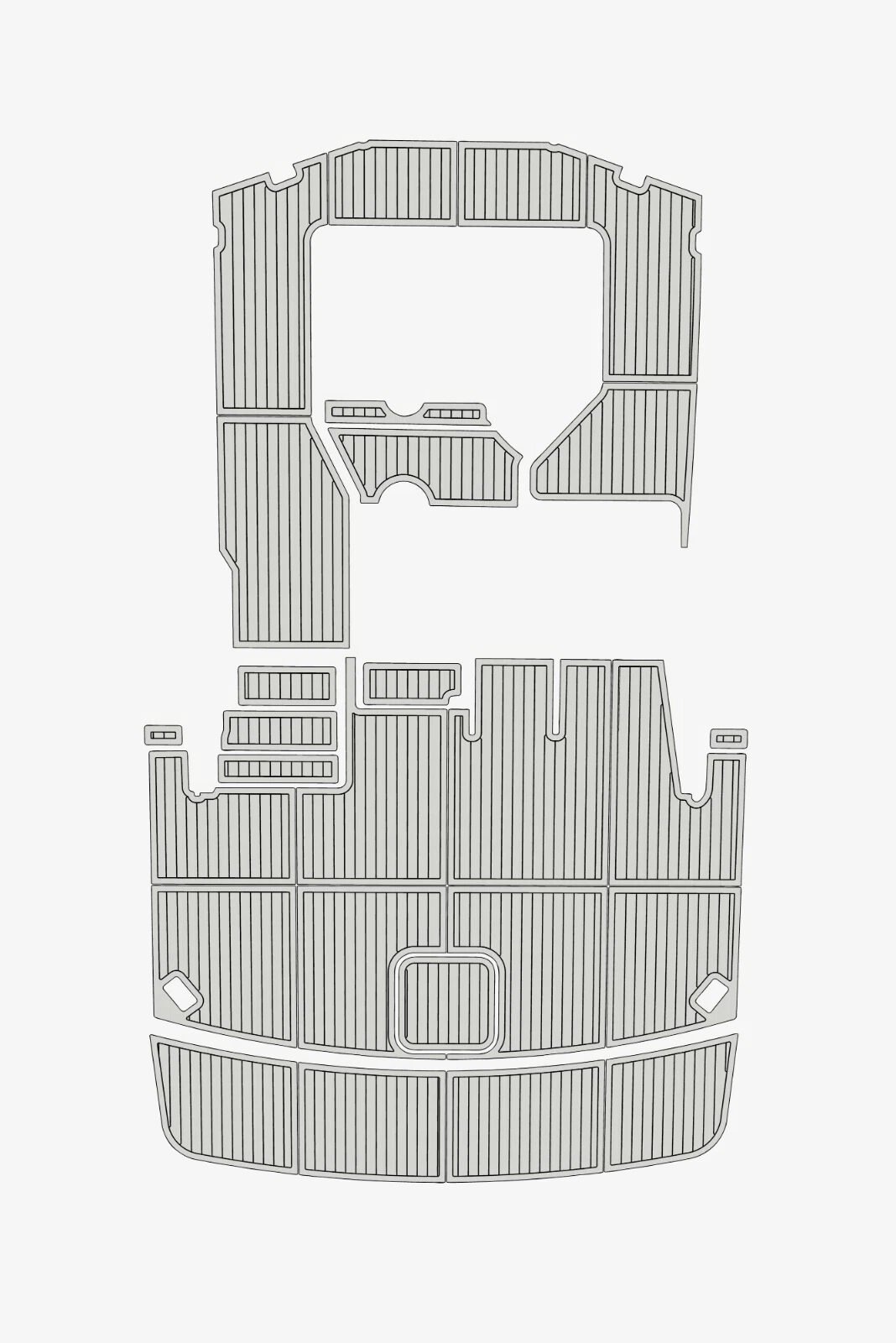 1 Kit EVA Foam marine floor faux teak mat Carver 43 MY