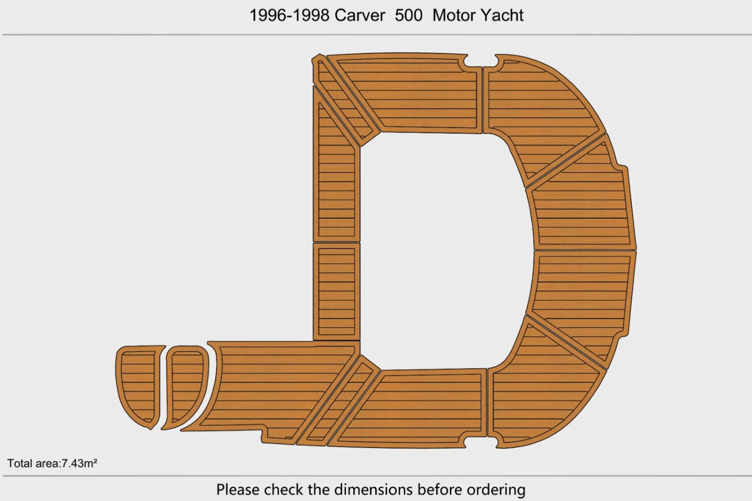 EVA Foam marine floor 1996-1998 Carver 500 (1) 1 Kit EVA Foam marine floor 1996-1998 Carver 500