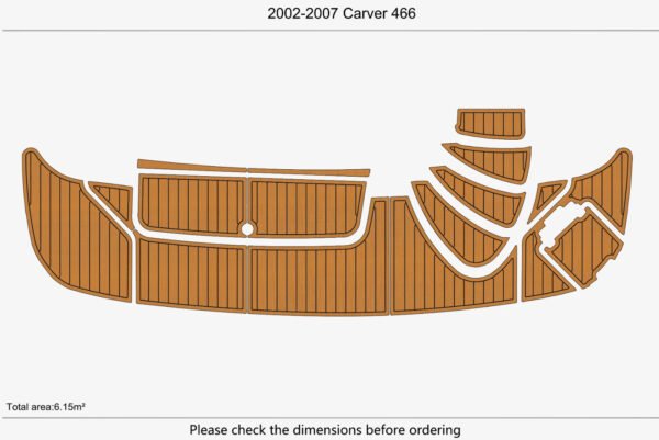 EVA Foam marine floor faux teak mat 2000-2007 Carver 466 (2) 1 Kit EVA Foam marine floor faux teak mat 2000-2007 Carver 466