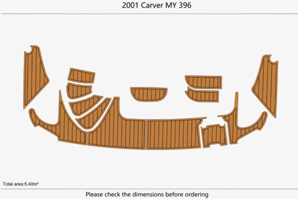 EVA Foam marine floor faux teak mat 2001 Carver MY 396 (9) 1 Kit EVA Foam marine floor faux teak mat 2001 Carver MY 396