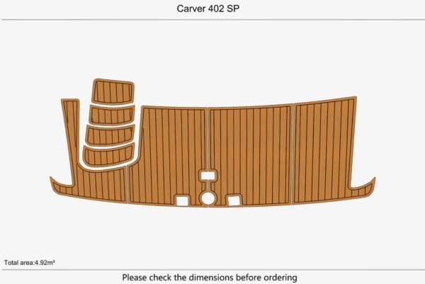 EVA Foam marine floor faux teak mat Carver 402 SP (2) 1 Kit EVA Foam marine floor faux teak mat Carver 402 SP