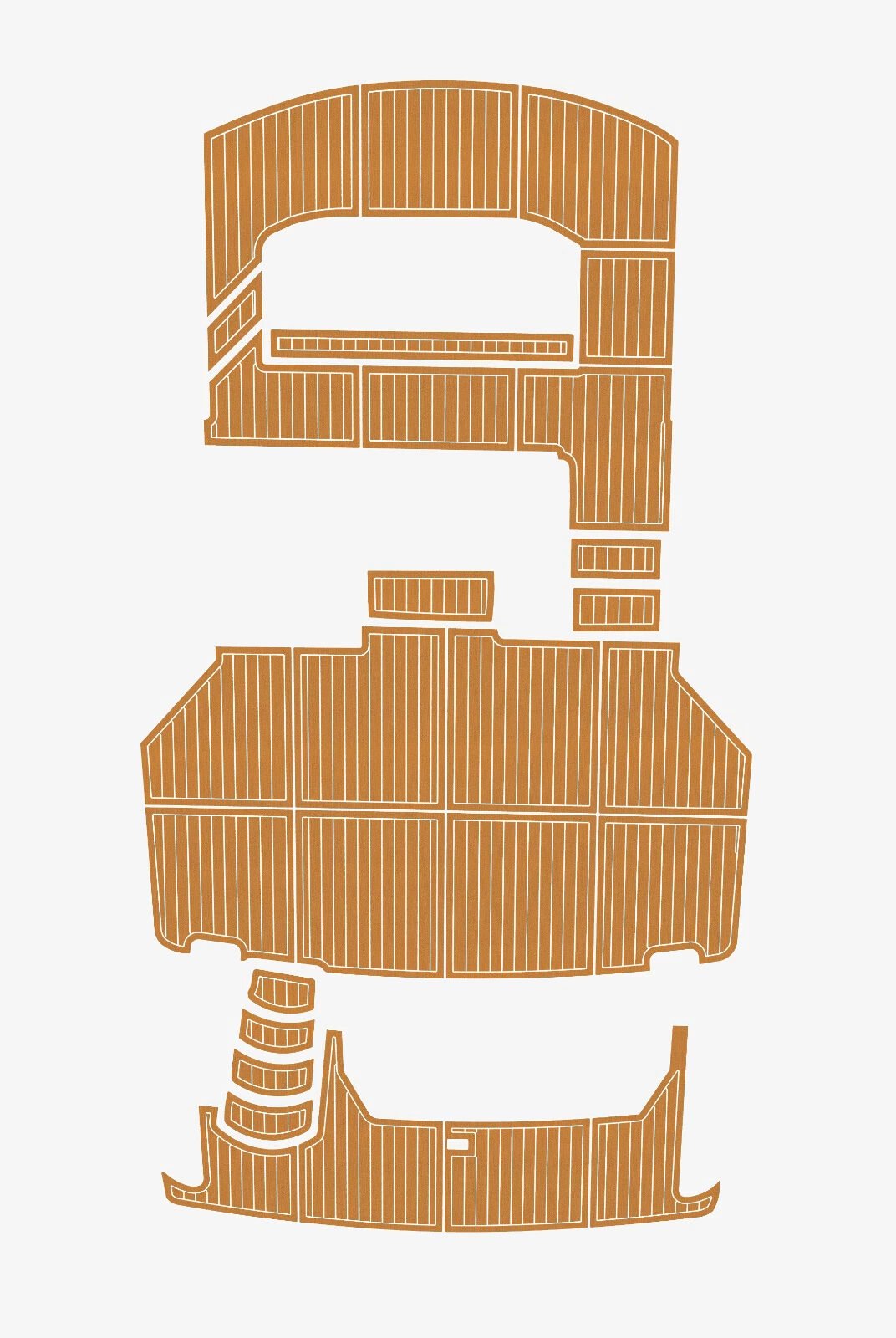 1 Kit EVA Foam marine flooring faux teak 1999 Carver 39