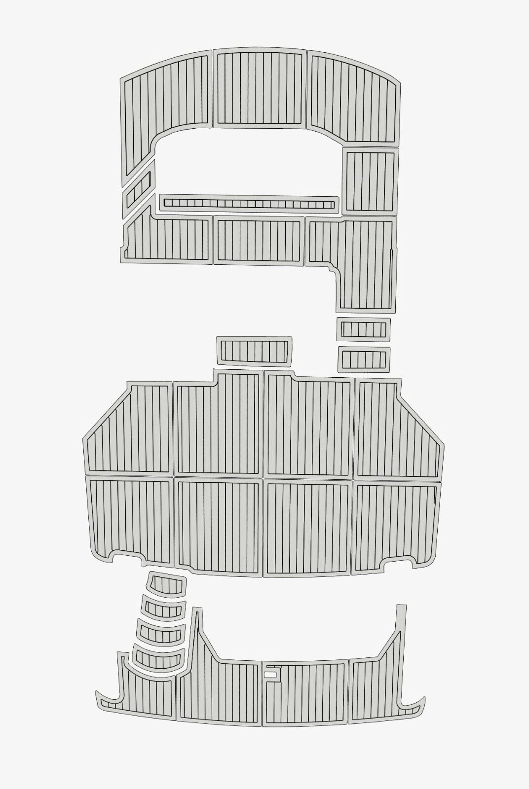 EVA Foam marine flooring faux teak 1999 Carver 39 (8) 1 Kit EVA Foam marine flooring faux teak 1999 Carver 39
