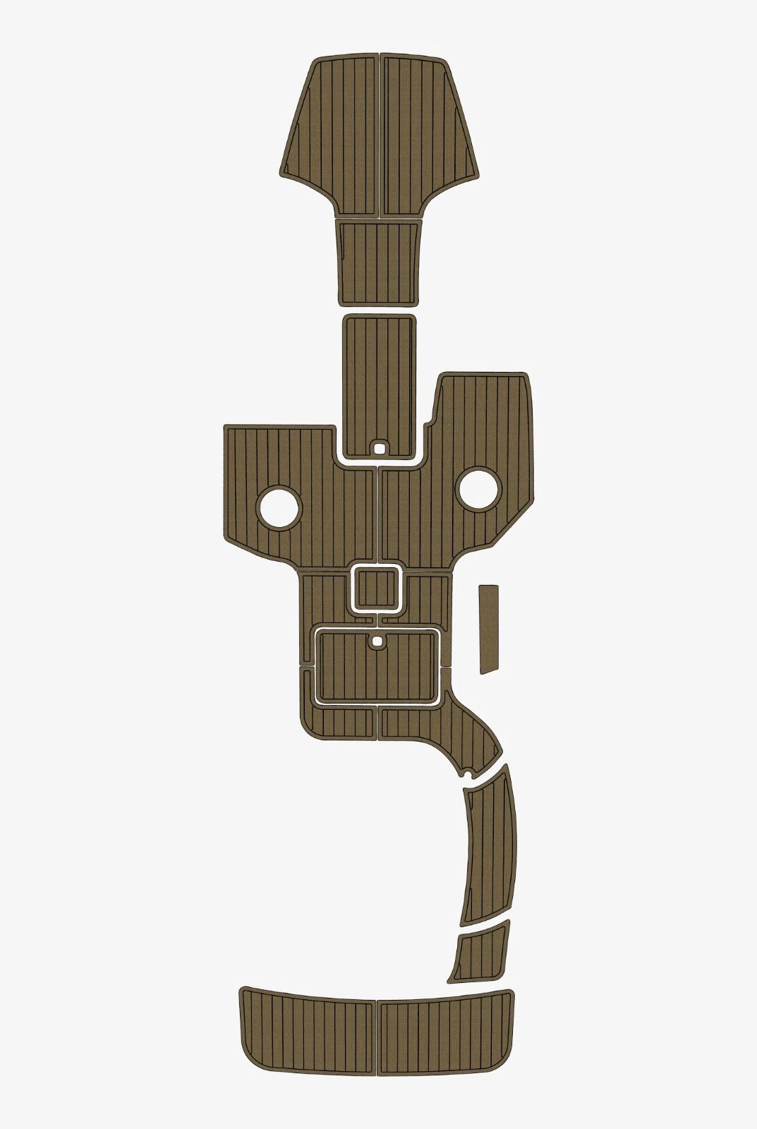 1 Kit EVA Foam marine flooring faux teak 2008 Cobalt 262 Cockpit