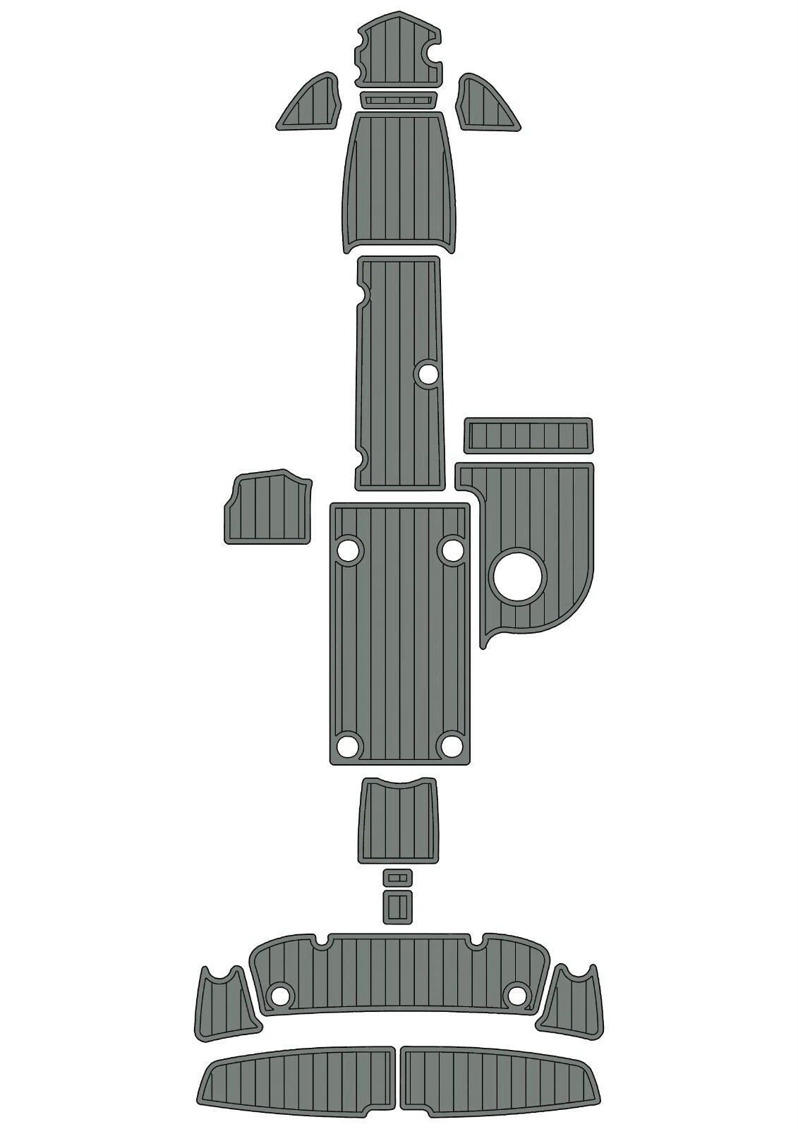 EVA faux floor 6mm 2012-2018 Yamaha AR SA SS 210 212X (11) 1 Kit EVA foam faux teak boat floor 6mm 2012-2018 Yamaha AR SA SS 210 212X
