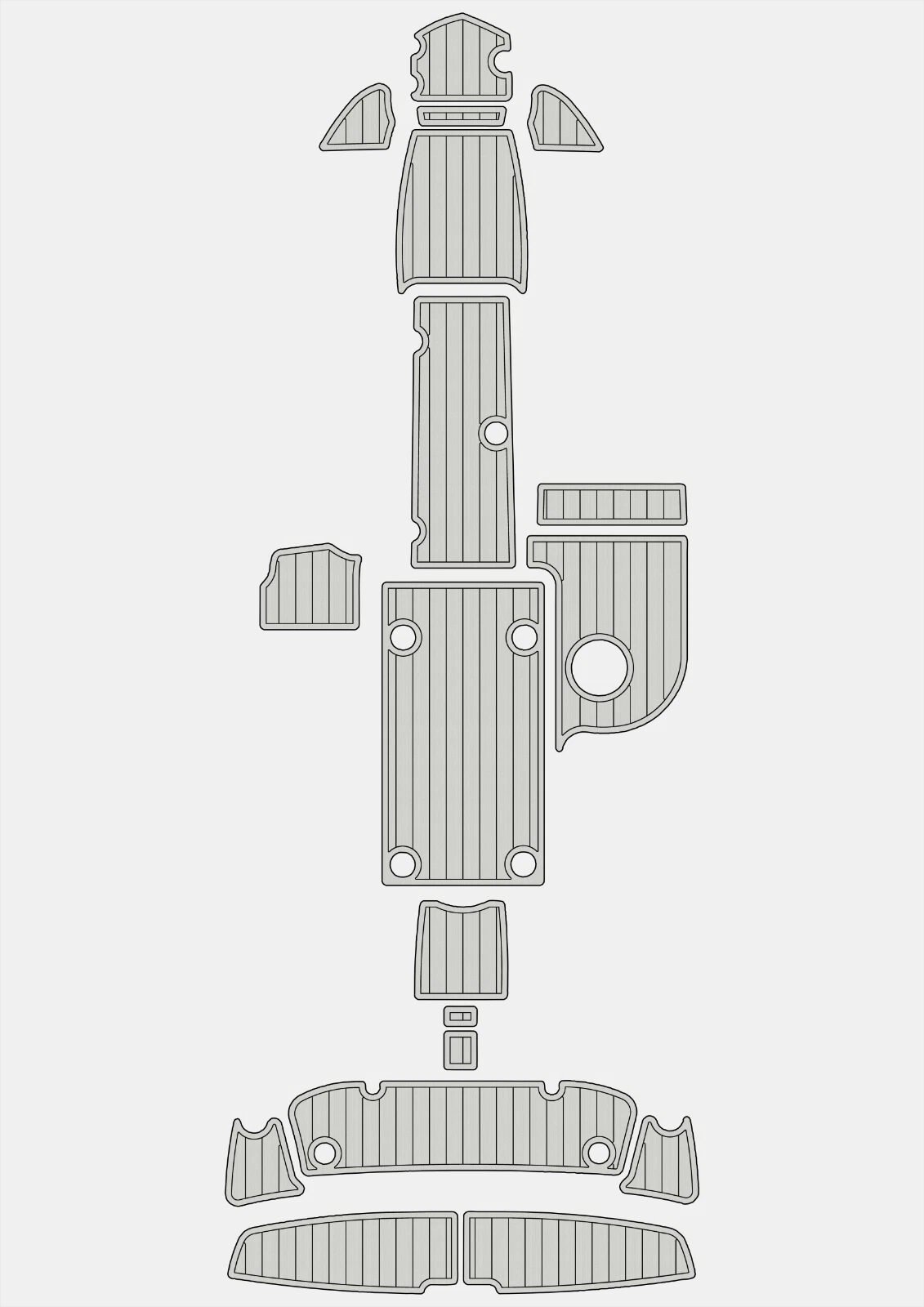 EVA faux floor 6mm 2012-2018 Yamaha AR SA SS 210 212X (14) 1 Kit EVA foam faux teak boat floor 6mm 2012-2018 Yamaha AR SA SS 210 212X