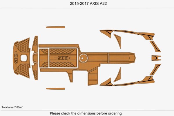 EVA foam Faux Teak Decking 6mm 2015-2017 AXIS A22 (17) 1 Kit EVA foam boat floor Faux Teak 6mm 2015-2017 AXIS A22