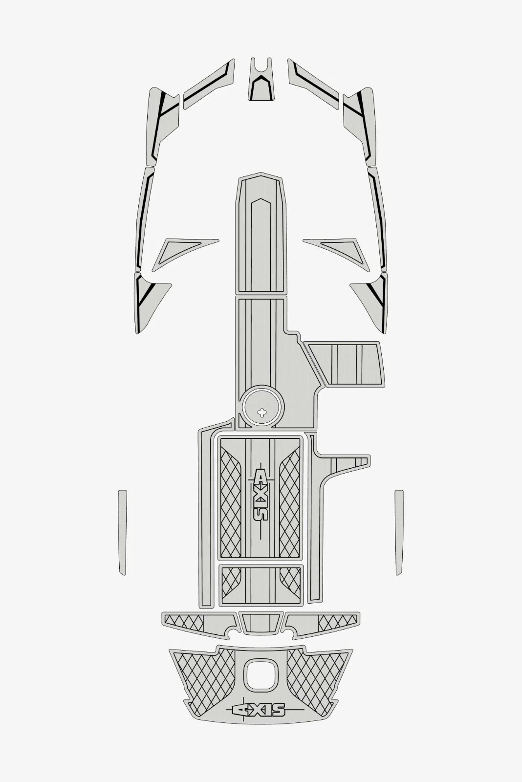 EVA foam Faux Teak Decking 6mm 2015-2017 AXIS A22 (7) 1 Kit EVA foam boat floor Faux Teak 6mm 2015-2017 AXIS A22