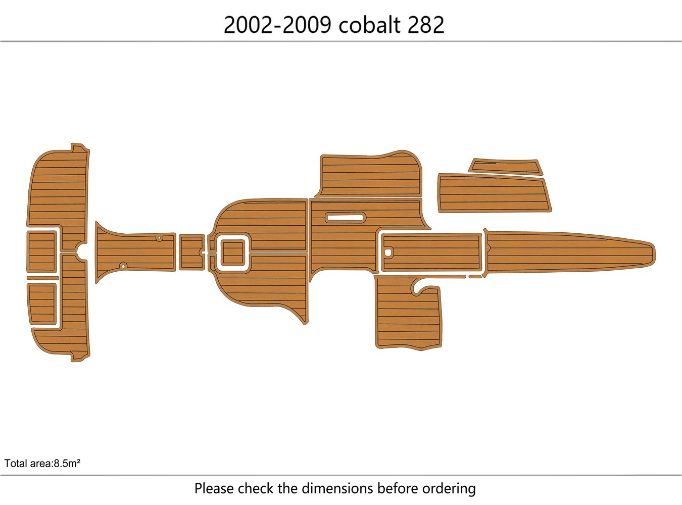 1 Kit EVA foam boat floor 6mm 2002-2009 cobalt 282