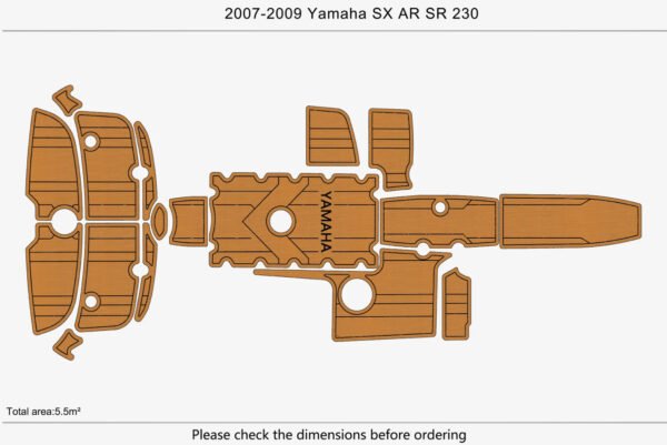 EVA foam boat floor 6mm 2007-2009 YAMAHA SX SR AR 230 (1) 1 Kit EVA foam boat floor 6mm 2007-2009 YAMAHA SX SR AR 230