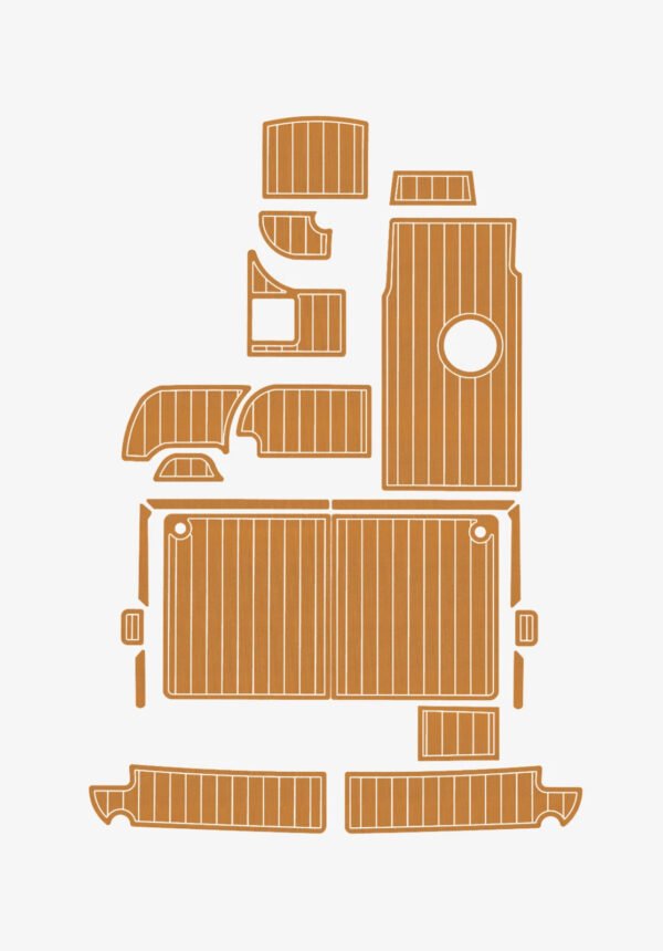 EVA foam boat floor faux teak 1995 Bayliner 2355 (5) 1 Kit EVA foam boat floor faux teak 1995 Bayliner 2355