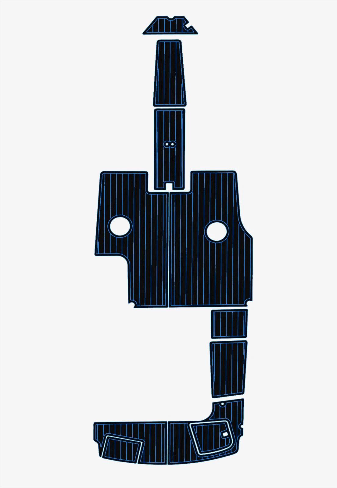 EVA foam boat floor faux teak 1999-2006 Cobalt 226 (3) 1 Kit EVA foam boat floor faux teak 1999-2006 Cobalt 226