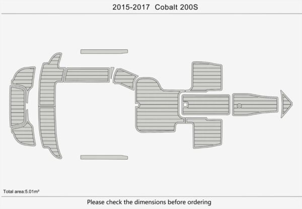 EVA foam boat floor faux teak mat 2015-2017 Cobalt 200S (13) 1 Kit EVA foam boat floor faux teak mat 2015-2017 Cobalt 200S