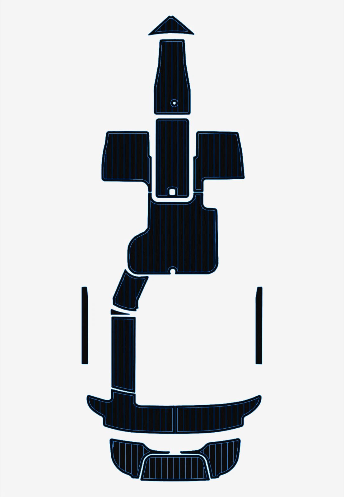 1 Kit EVA foam boat floor faux teak mat 2015-2017 Cobalt 200S