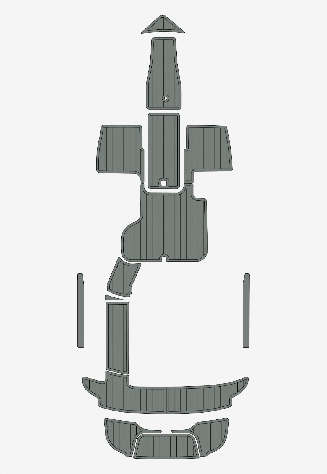 1 Kit EVA foam boat floor faux teak mat 2015-2017 Cobalt 200S