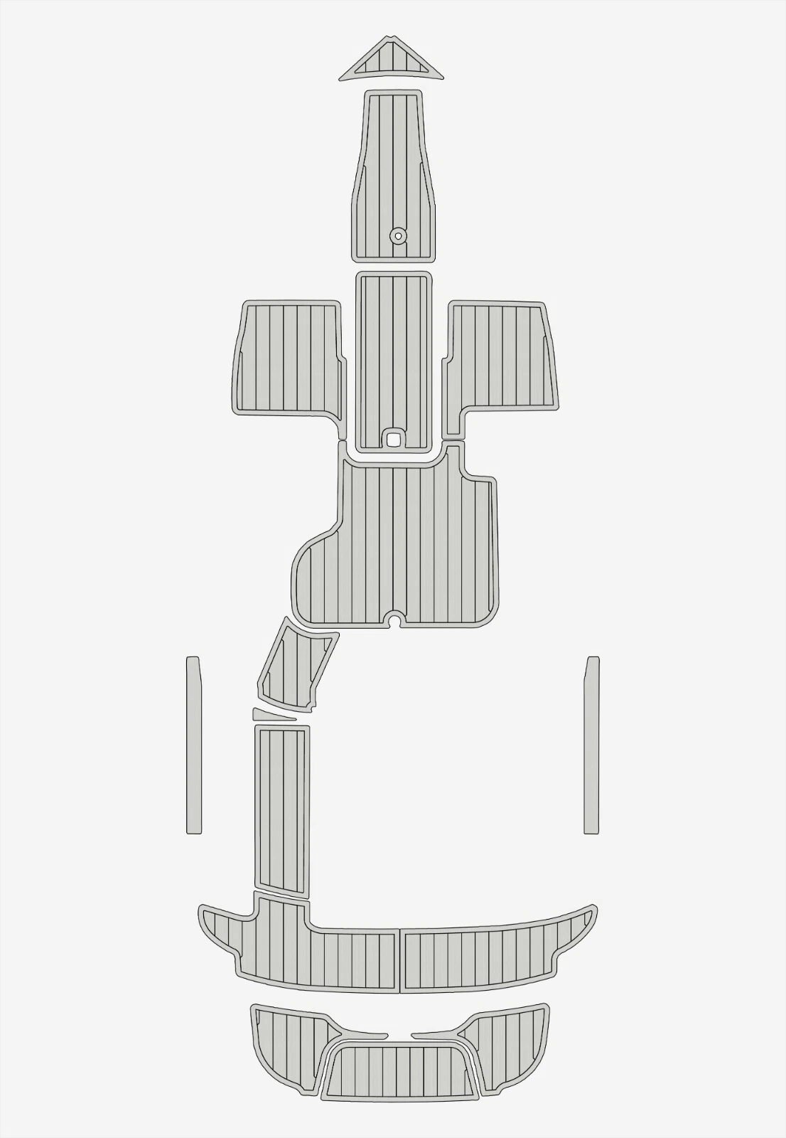 1 Kit EVA foam boat floor faux teak mat 2015-2017 Cobalt 200S