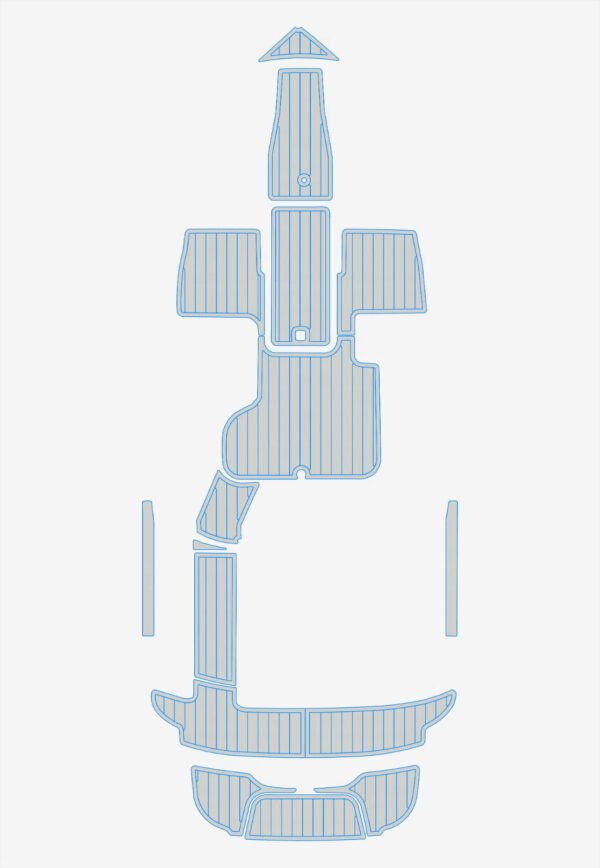 EVA foam boat floor faux teak mat 2015-2017 Cobalt 200S (7) 1 Kit EVA foam boat floor faux teak mat 2015-2017 Cobalt 200S