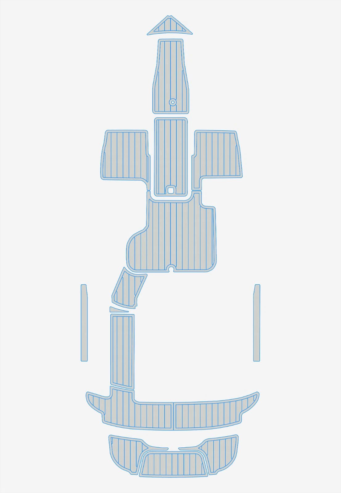 1 Kit EVA foam boat floor faux teak mat 2015-2017 Cobalt 200S