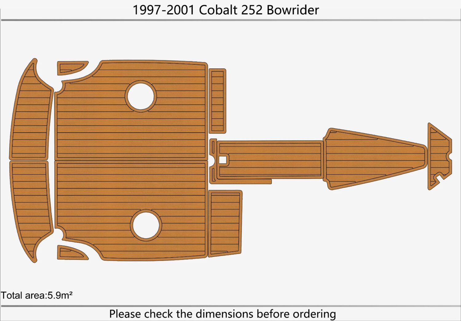 EVA foam boat flooring 1997-2001 Cobalt 252 (1) 1 Kit EVA foam boat flooring 1997-2001 Cobalt 252