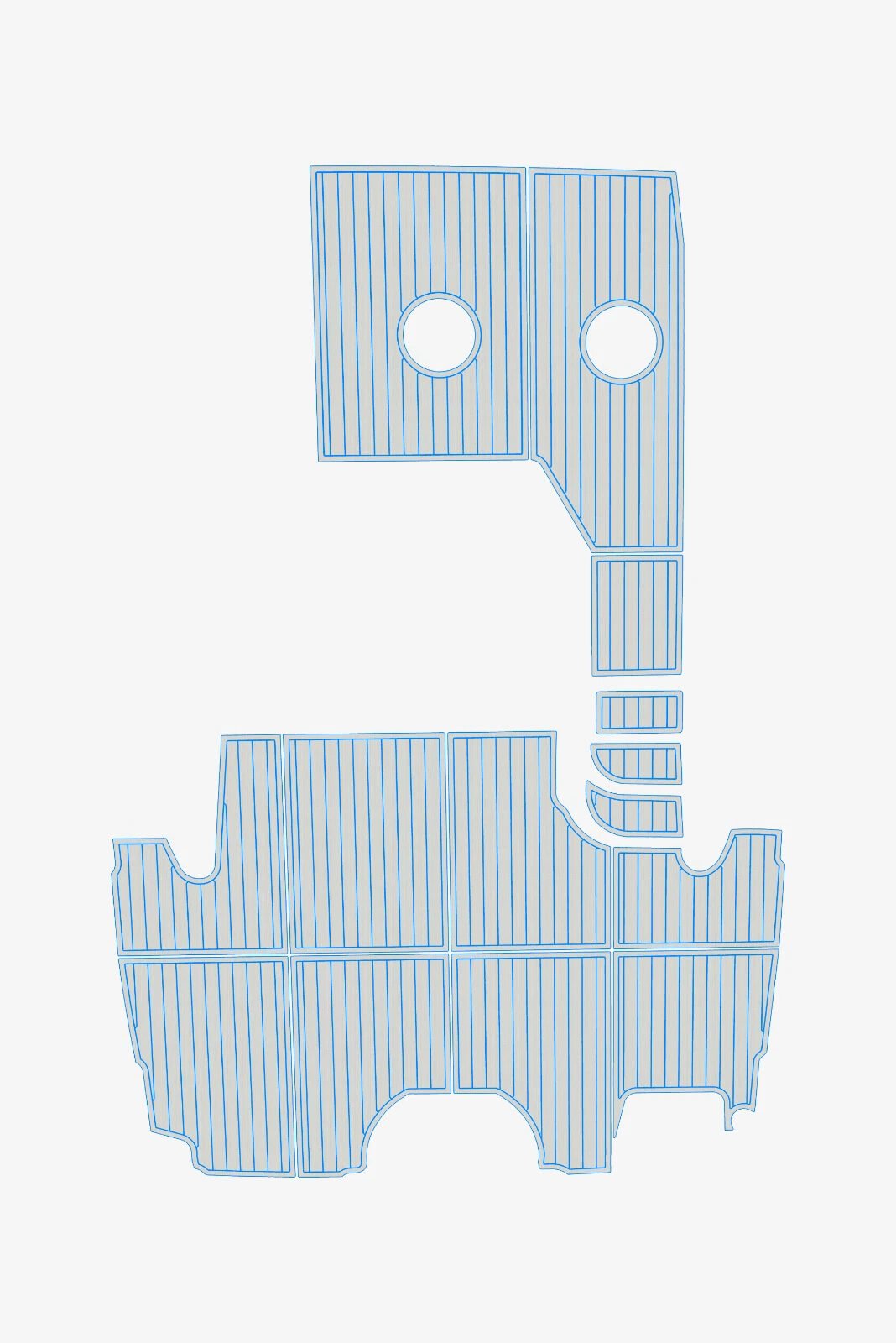 EVA foam boat flooring 1998-2001 Bayliner 4087 Aft (10) 1 Kit EVA foam boat flooring 1998-2001 Bayliner 4087 Aft