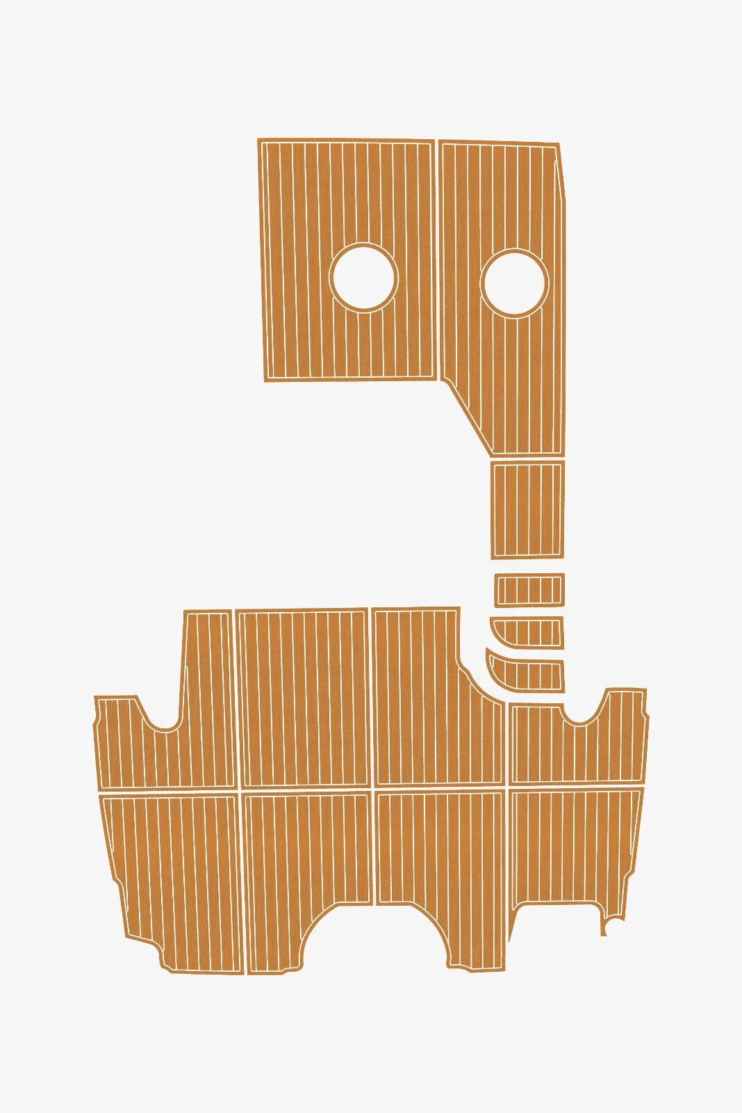 1 Kit EVA foam boat flooring 1998-2001 Bayliner 4087 Aft