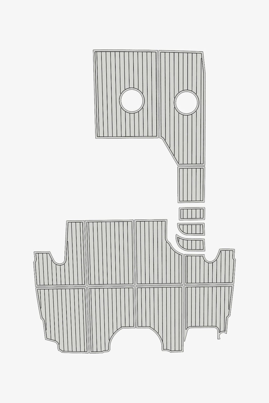 EVA foam boat flooring 1998-2001 Bayliner 4087 Aft (9) 1 Kit EVA foam boat flooring 1998-2001 Bayliner 4087 Aft