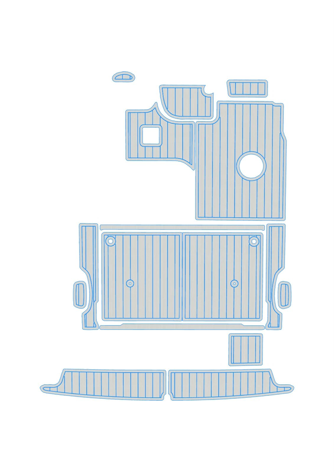 1 Kit EVA foam boat flooring 1999 bayliner 2855 Anti-slip mat Custom